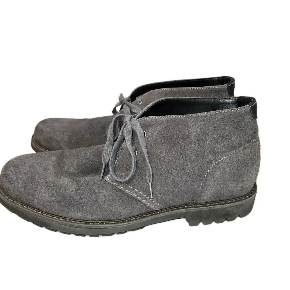 Vince Camuto Iseminger Mens Size 12 Water-Resistant Gray Suede Chukka Boots